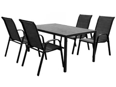 COCON | Gartentisch-/Gartenstuhl Set | 1x Gartentisch, 2x 2er Set Gartenstühle