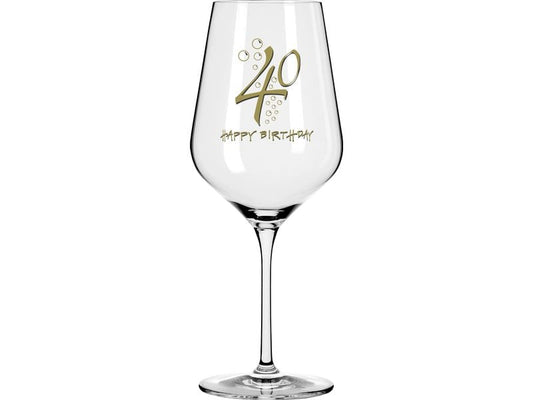 Wate | Weinglas | Happy Birthday 40