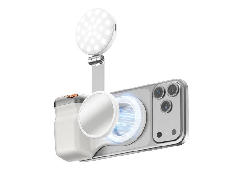 4smarts | Kameragriff | Magnetisch, Fill Light, Weiss