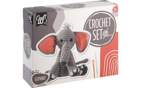 Basteln | Sombo Häkelset Elefant | 100% Polyester Garn