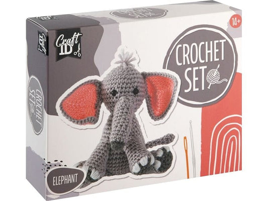 Basteln | Sombo Häkelset Elefant | 100% Polyester Garn