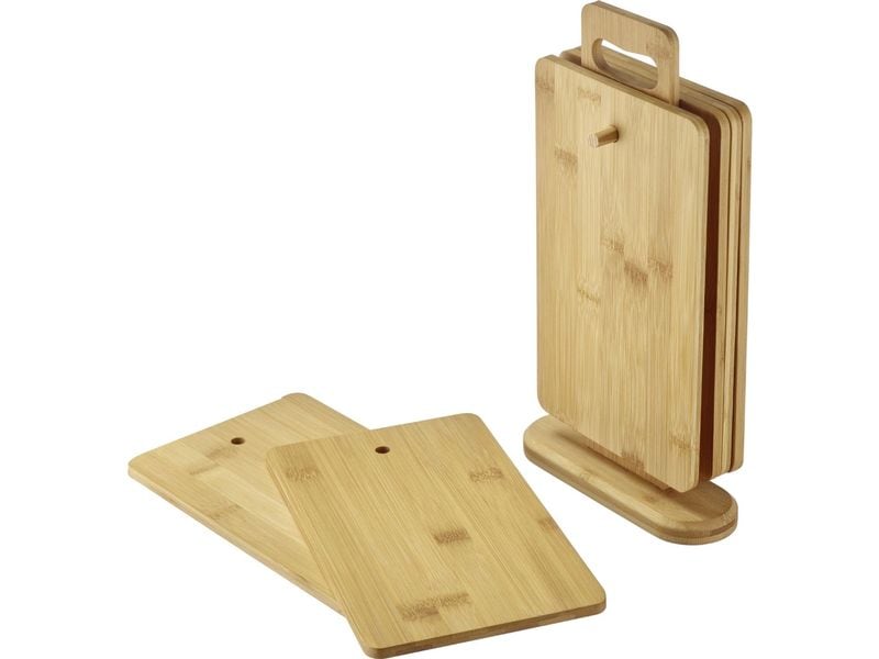 Westmark | 7 tlg. Set Frühstücksbrettchen | 6 Brettchen und 1 Halter