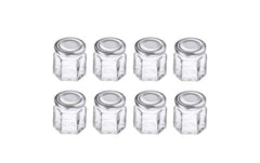 Westmark | 8er Set 45ml eckig Gläser | m. Deckel silber 43 mm