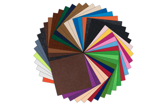 LOKLIK | Filzblattbündel 1mm Mix | Gemischte Farben, 42 Stück