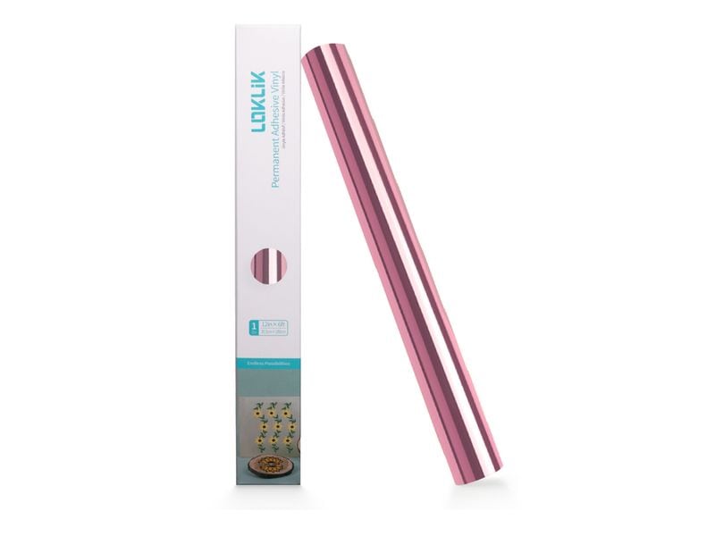LOKLIK | Vinylfolie permanent Roségold | 30.5 x 180 cm, Spiegelnd Metallic