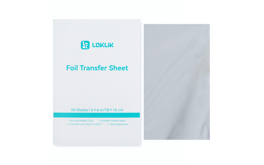 LOKLIK | Folien-Transferbögen Silber | 50 Stück