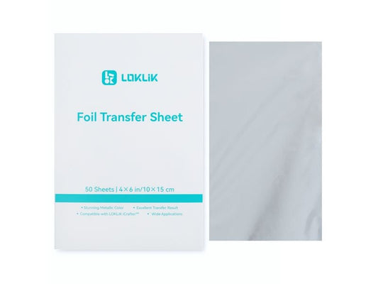 LOKLIK | Folien-Transferbögen Silber | 50 Stück