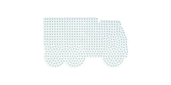 Hama | Bügelperlen Platten LKW Weiss, 10 x 17