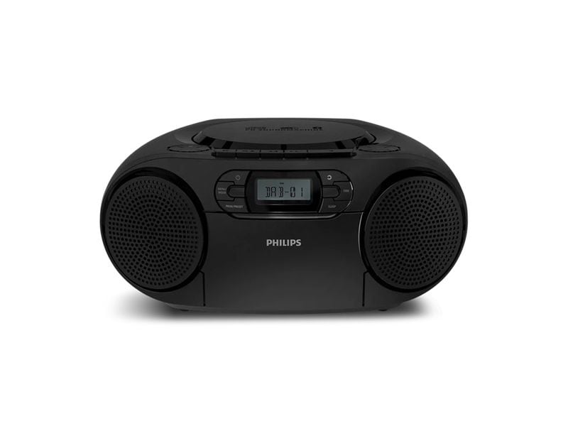 Philips | TAZ2500/10, CD-Kassettenrekorder | Schwarz, DAB+/FM, CD, USB, BT6.0