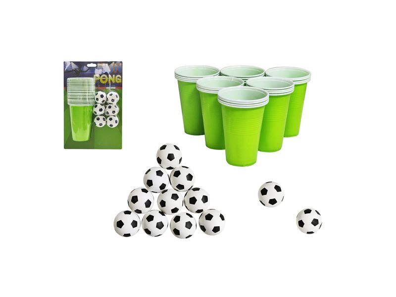 Sombo | Trinkspiel Fun Pong 36tlg. | 24 Becher & 12 Bälle