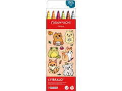 Caran d'Ache | Kawaii Fibralo Animals | Kartonschachtel mit 6 Farben