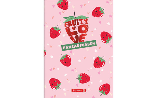 Brunnen | Hausaufgabenheft 48 Blt | 21.6x14.8 cm, Fruity Love