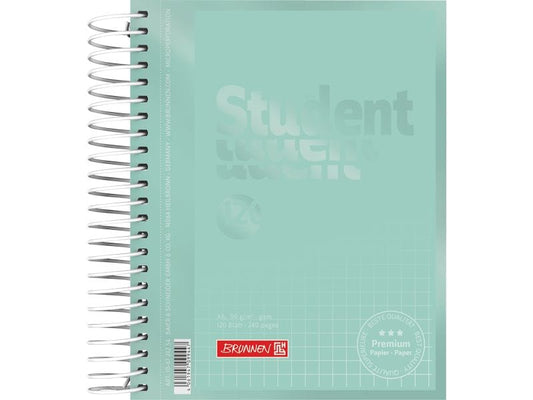 Brunnen | Collegeblock | A6, kariert, mint, 120 Blt