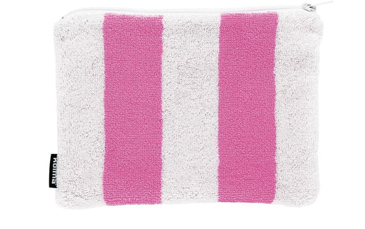 Kolma | Etui Stripy Flamingo/Weiss | 24 x 18 cm, 100& Baumwolle