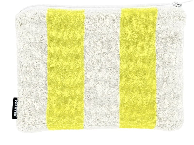 Kolma | Etui Stripy Lemon/Weiss | 24 x 18 cm, 100& Baumwolle