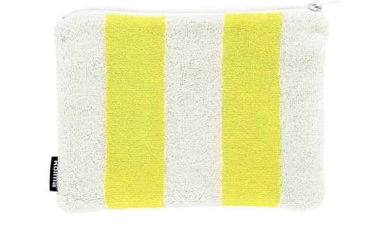 Kolma | Etui Stripy Lemon/Weiss | 24 x 18 cm, 100& Baumwolle