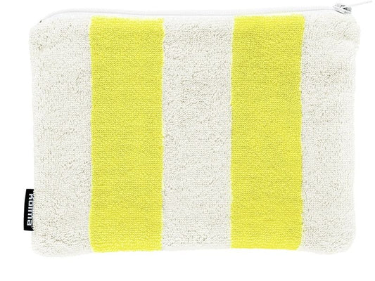 Kolma | Etui Stripy Lemon/Weiss | 24 x 18 cm, 100& Baumwolle