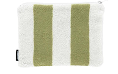 Kolma | Etui Stripy Olive/Weiss | 24 x 18 cm, 100& Baumwolle