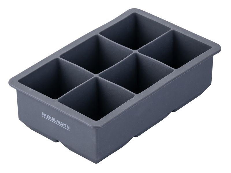 Fackelmann | Eiswürfelformer Grau | Silikon 150x95x45mm, 6 Stk. Eiswürfel