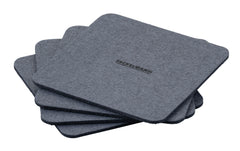 Fackelmann | Glasuntersetzer Filz eckig | 4 Stück 170x170x3mm grau