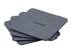 Fackelmann | Glasuntersetzer Filz eckig | 4 Stück 170x170x3mm grau
