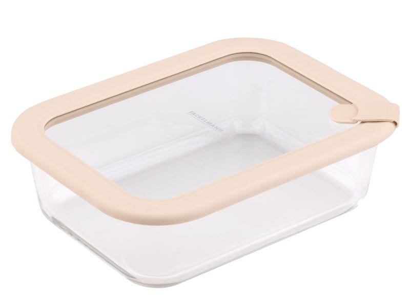 Fackelmann | x Pamela Reif Vorratsdose | 1050ml, Glas, Deckel pastell beige