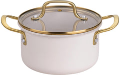 Fackelmann | x Pamela Reif Kochtopf 16cm | Aluminium rec. Pastell beige, goldgelb