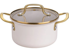 Fackelmann | x Pamela Reif Kochtopf 16cm | Aluminium rec. Pastell beige, goldgelb