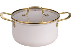 Fackelmann | x Pamela Reif Kochtopf 20cm | Aluminium rec. Pastell beige, goldgelb