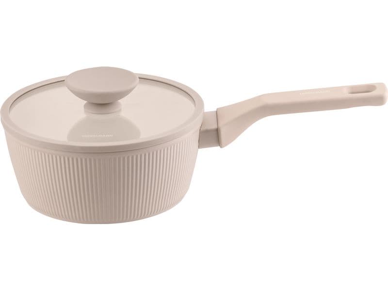 Fackelmann | x Pamela Reif Kochtopf 16cm | Aluminium rec. Pastell beige, Deckel