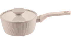 Fackelmann | x Pamela Reif Kochtopf 16cm | Aluminium rec. Pastell beige, Deckel