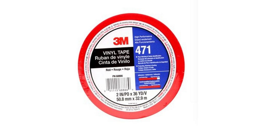 3M | Weich-PVC-Klebeband471 | Rot, 50 mm x 33 m, 0.14 mm, einzelverpackt