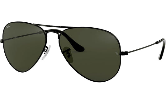 Ray-Ban | AVIATOR LARGE METAL BLACK | Sonnenbrille,0RB3025, Lens G-15 GREEN