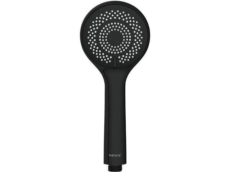 Wenko | Duschkopf 9.5 cm schwarz matt | mit Wasserspar-System
