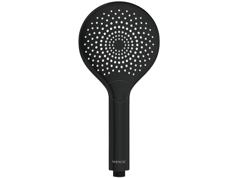 Wenko | Duschkopf 12 cm schwarz matt | mit Wasserspar-System