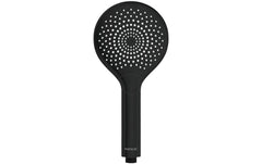 Wenko | Duschkopf 12 cm schwarz matt | mit Wasserspar-System