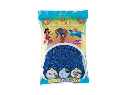 Hama | Bügelperlen Midi Blau, 3000 Stück