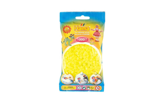 Hama | Bügelperlen Midi Neongelb, 1000 Stück