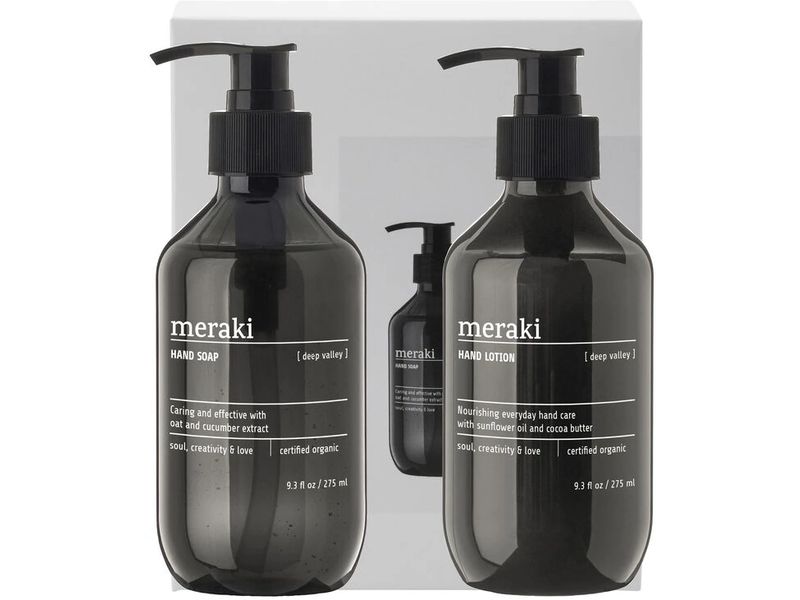 meraki | Geschenkbox Deep Valley, 2er Set | Handseife und Handlotion je 275 ml