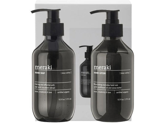 meraki | Geschenkbox Deep Valley, 2er Set | Handseife und Handlotion je 275 ml