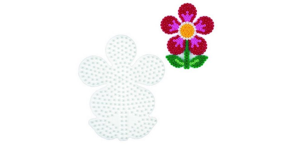Hama | Bügelperlen Platten Midi-Blume Weiss
