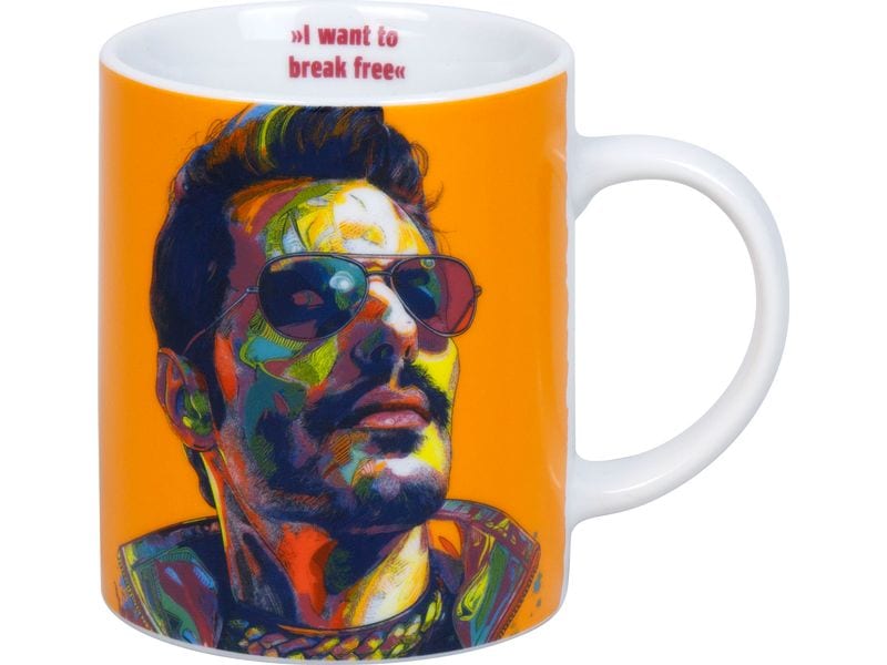 Könitz | Becher Freddy Mercury | 300ml., höhe 95mm, breite 117mm, Ø 81mm