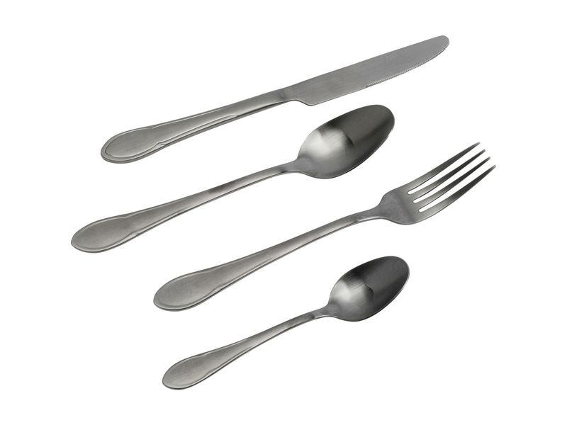 Kare | Besteckset Cucina | 16-teilig, Graphit Matt