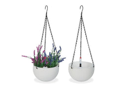 relaxdays | Blumenampel mit Wasserspeicher | 2er Set