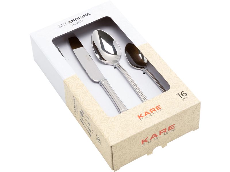 Kare | Besteckset Andrina | 16-teilig, Silber