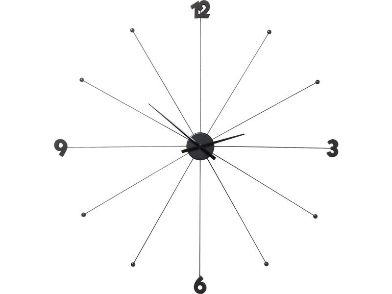 Kare | Wanduhr Like Umbrella Black | H: 30 cm, B: 60 cm, T: 6 cm