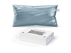Smartsleep | Kopfkissenbezug Seide Blau/Grau | 40x80 cm