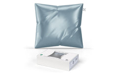 Smartsleep | Kopfkissenbezug Seide Blau/Grau | 80x80 cm