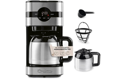 Barista | Kaffeemaschine 900W Edelstahl | mit Isolierkanne