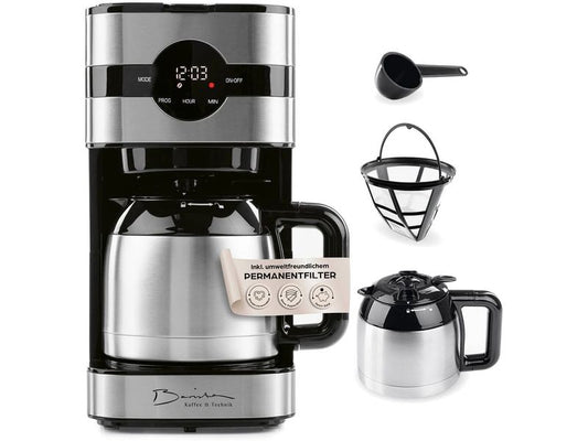 Barista | Kaffeemaschine 900W Edelstahl | mit Isolierkanne